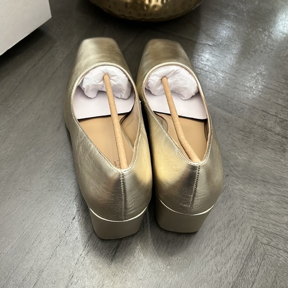 Naturalizer Karina Metallic Leather Block Heel Pumps - Picture 6 of 13